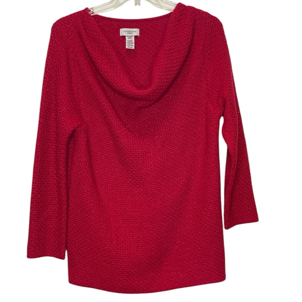 Covington Red Cowl Neck Sweater